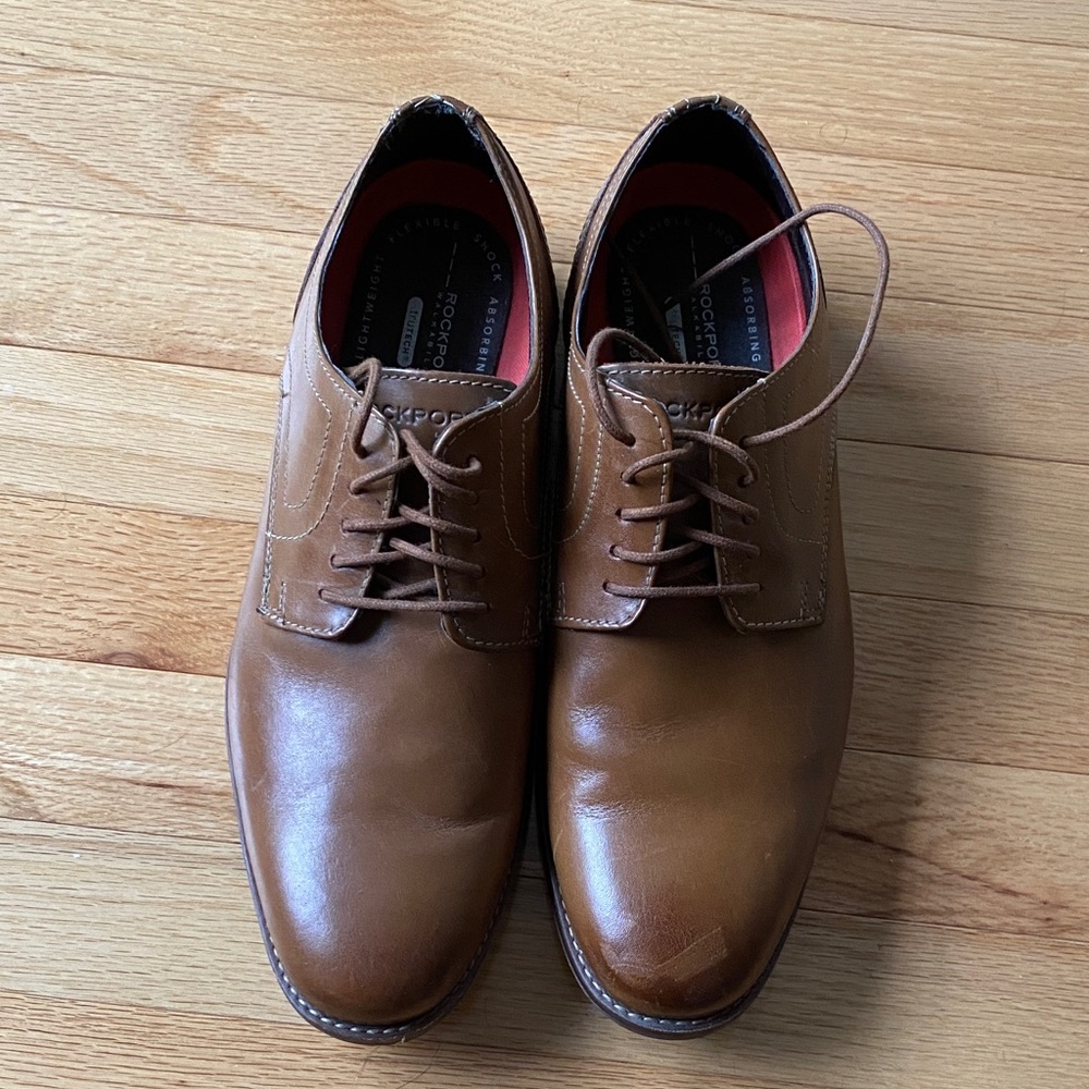 Rockport Tan Leather Men's Oxfords size 8,5